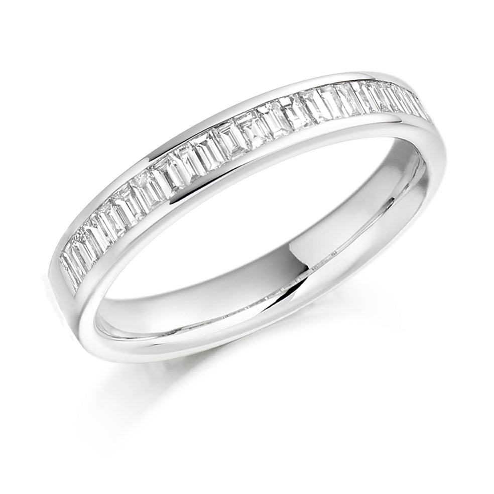 Channel-Set Half Eternity Ring, 0.60ct total (HET2763) in White Gold