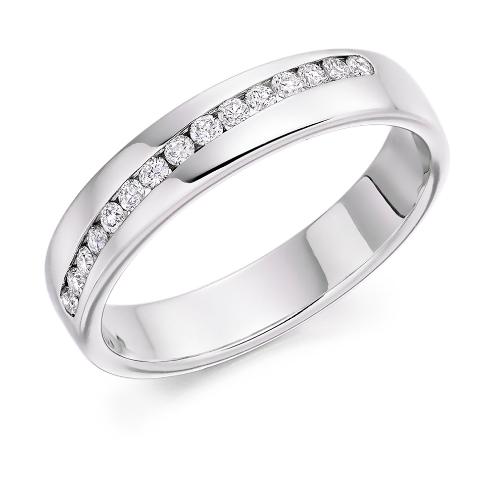 Channel-Set Half Eternity Ring, 0.20ct total (HET2804) in White Gold