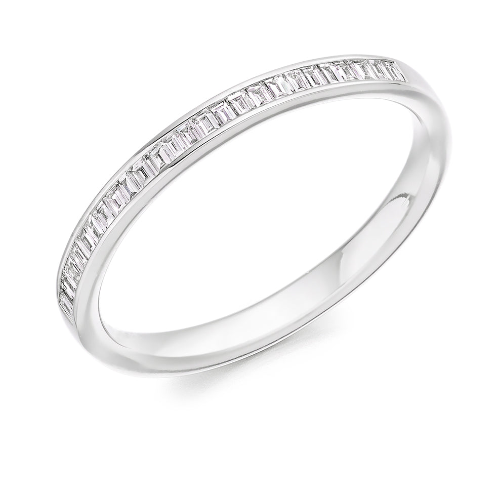 Channel-Set Half Eternity Ring, 0.20ct total (HET2841) in White Gold
