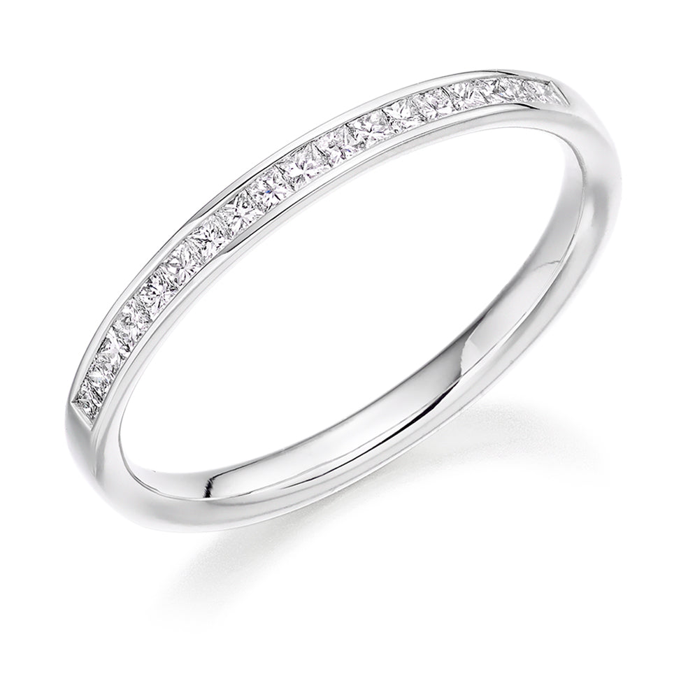 Channel-Set Half Eternity Ring, 0.25ct total (HET2845) in White Gold