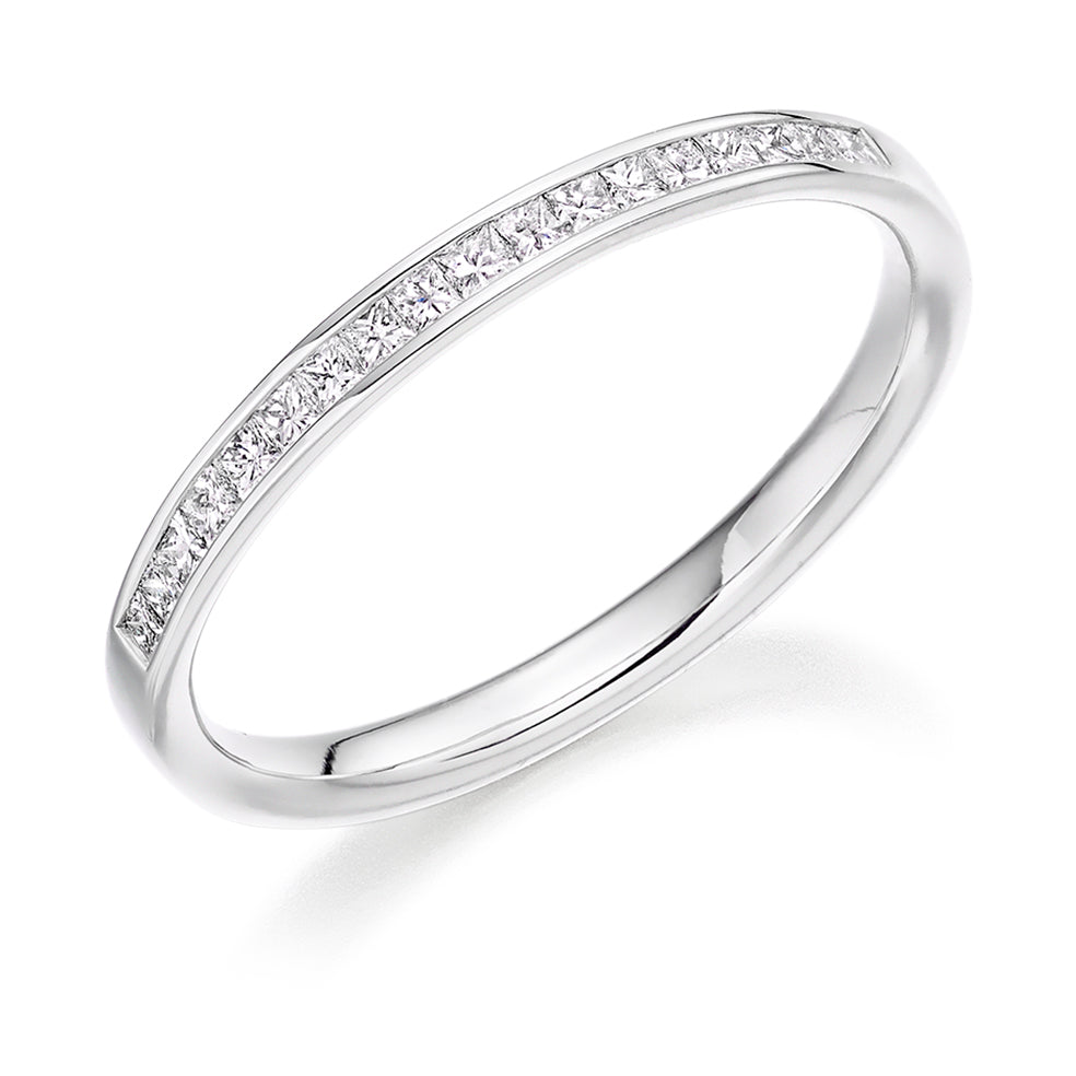 Channel-Set Half Eternity Ring, 0.40ct total (HET2846) in White Gold