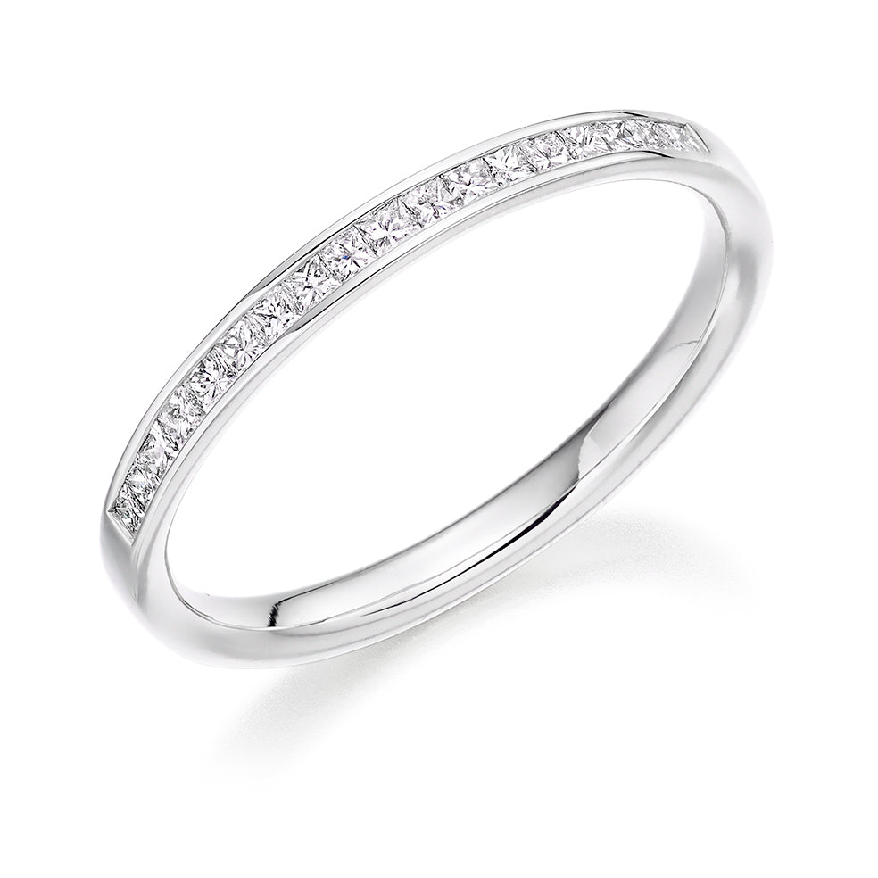 Channel-Set Half Eternity Ring, 0.3ct total (HET2945) in White Gold