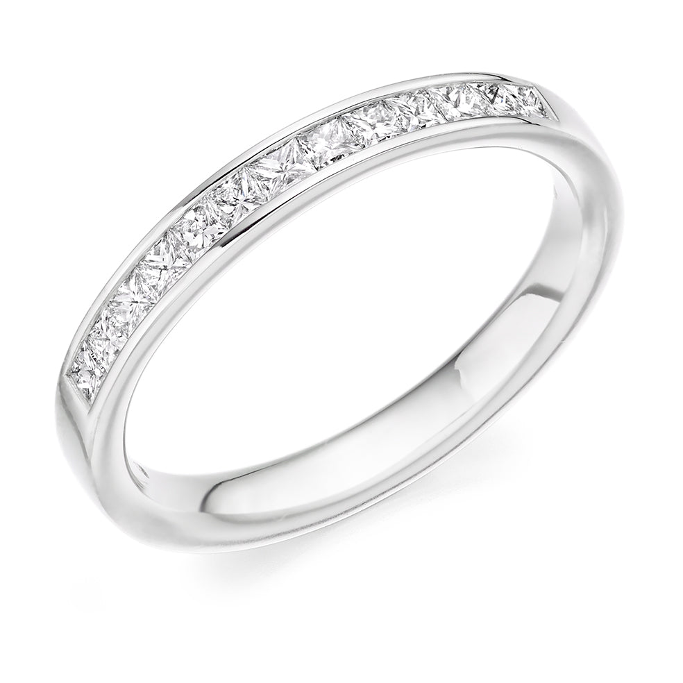 Channel-Set Half Eternity Ring, 0.5ct total (HET2946) in White Gold