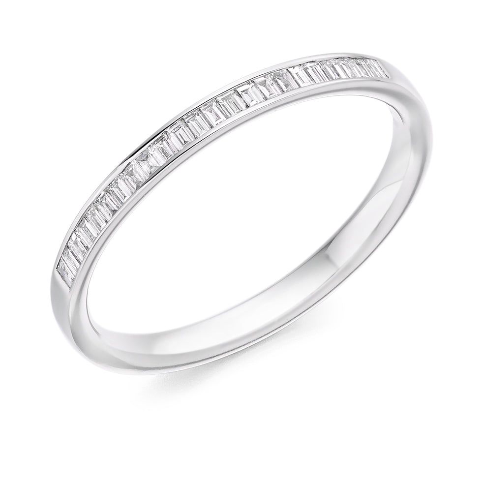 Channel-Set Half Eternity Ring, 0.2ct total (HET2947) in White Gold