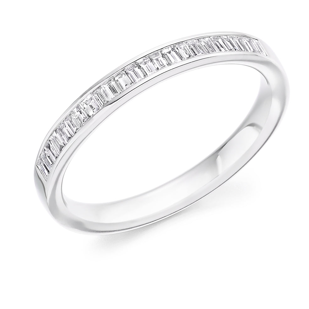 Channel-Set Half Eternity Ring, 0.3ct total (HET2948) in White Gold