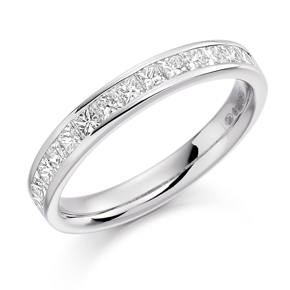 Channel-Set Half Eternity Ring, 0.75ct total (HET3226A) in White Gold