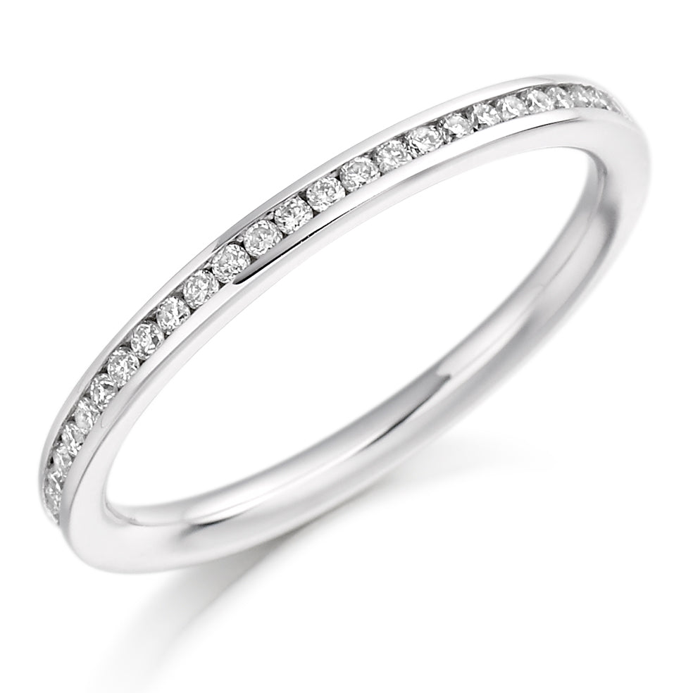 Channel-Set Half Eternity Ring, 0.15ct total (HET3320A) in White Gold