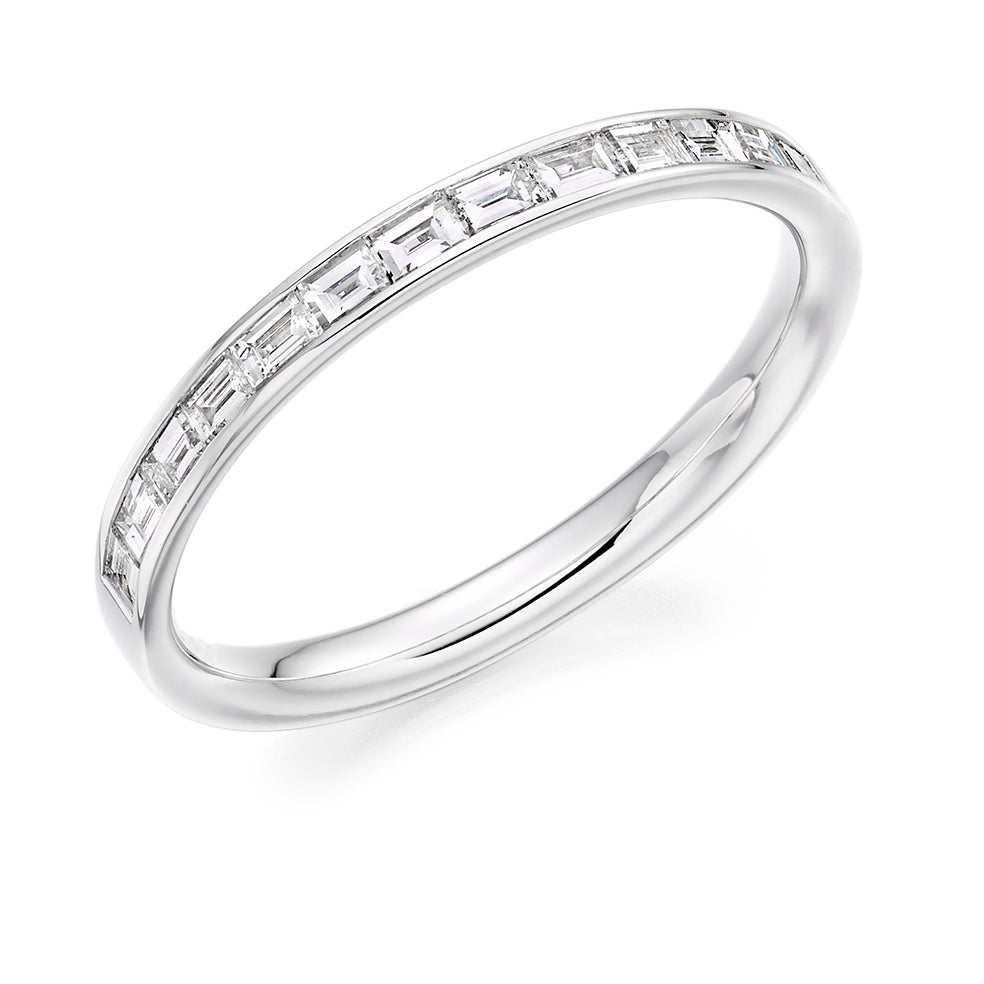 Channel-Set Half Eternity Ring, 0.40ct total (HET3341A) in White Gold
