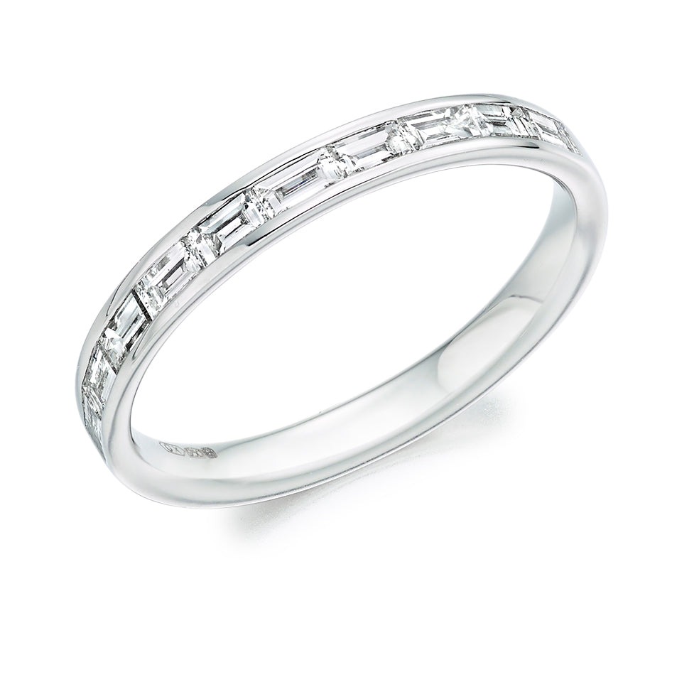 Channel-Set Half Eternity Ring, 0.55ct total (HET3342A) in White Gold