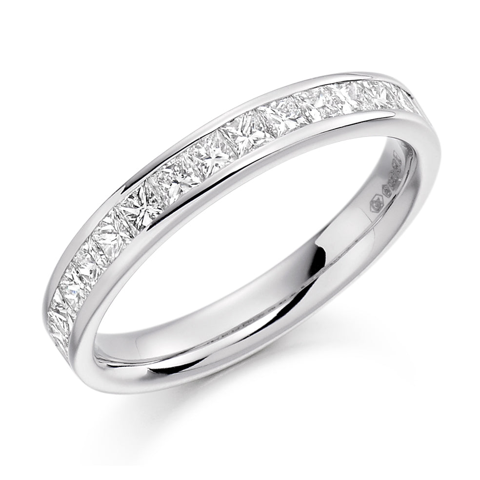 Channel-Set Half Eternity Ring, 0.75ct total (HET3571A) in White Gold