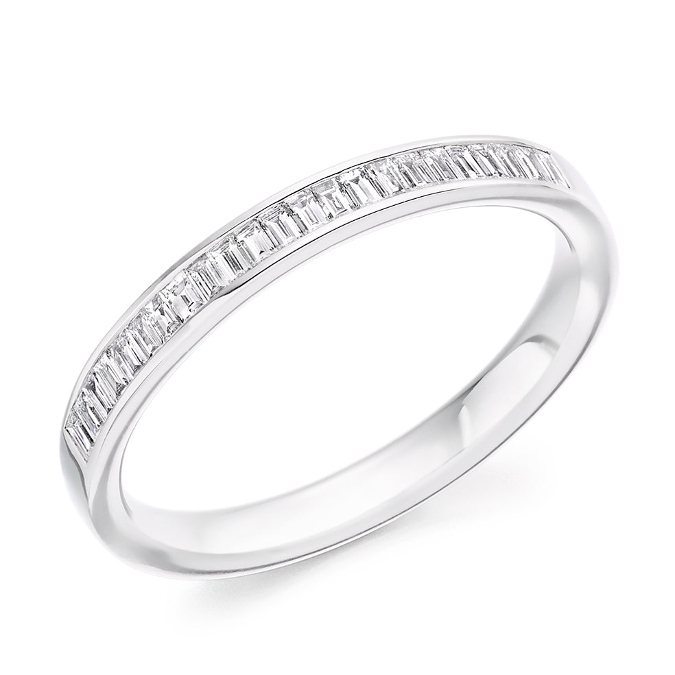 Channel-Set Half Eternity Ring, 0.40ct total (HET3622A) in White Gold