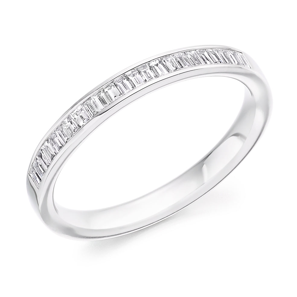 Channel-Set Half Eternity Ring, 0.45ct total (HET3623A) in White Gold