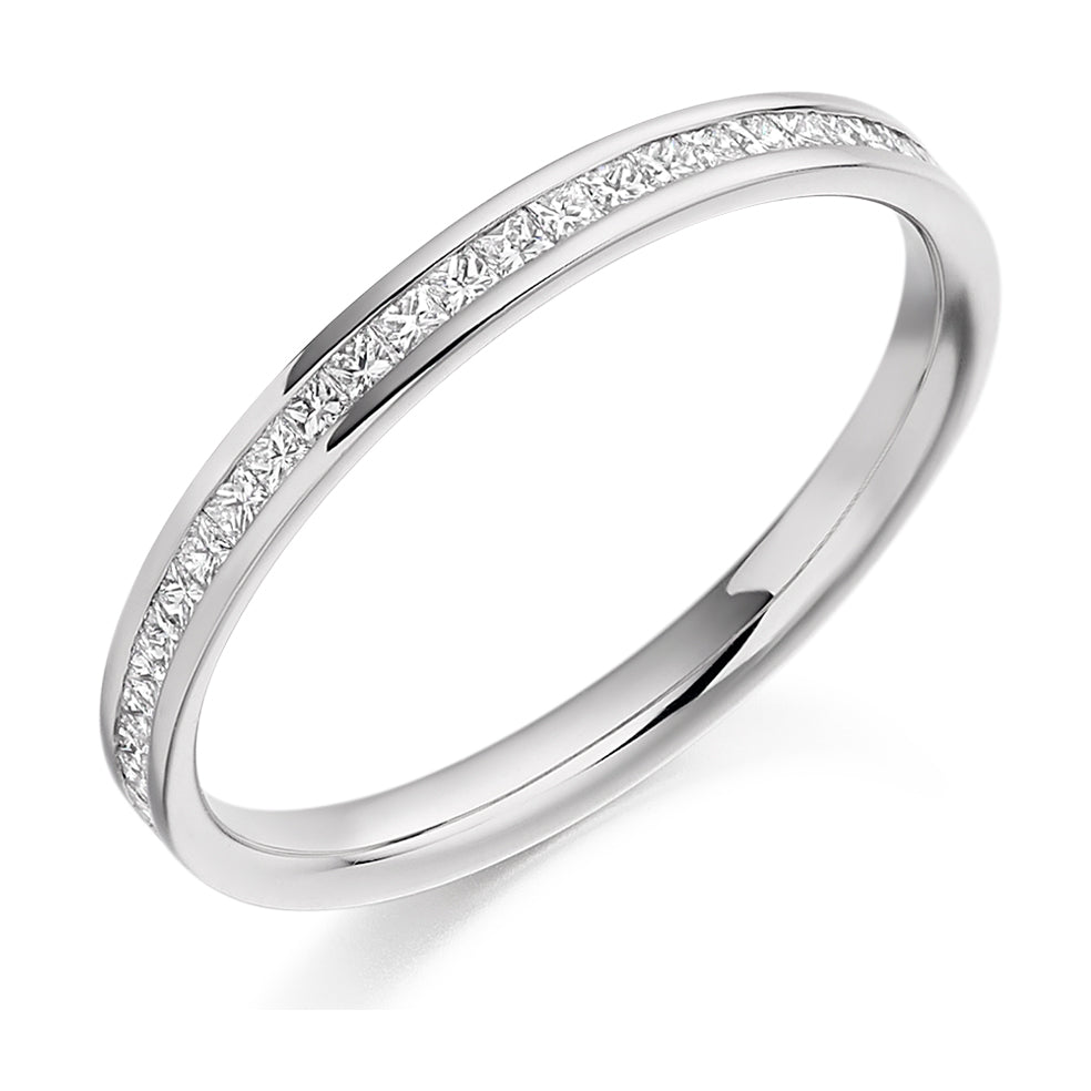 Channel-Set Half Eternity Ring, 0.25ct total (HET3707A) in White Gold