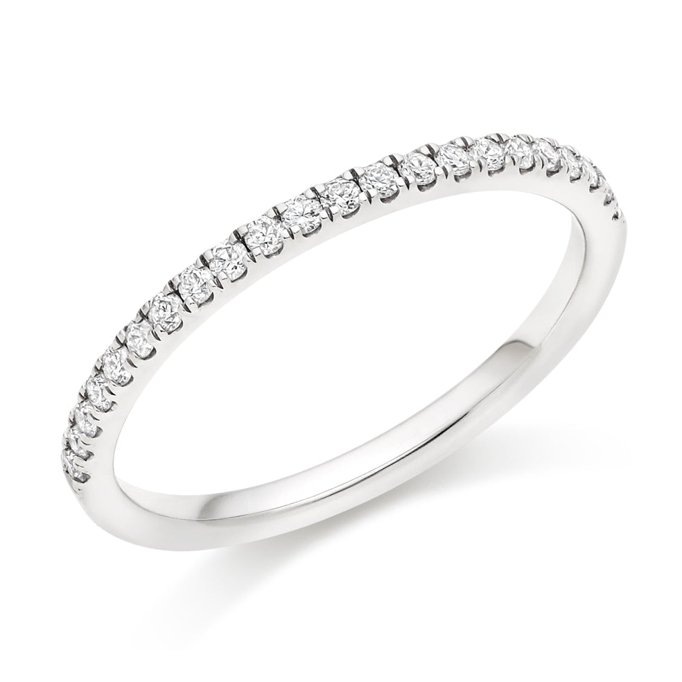 Micro-claw-Set Half Eternity Ring, 0.25ct total (HET4013A) in White Gold