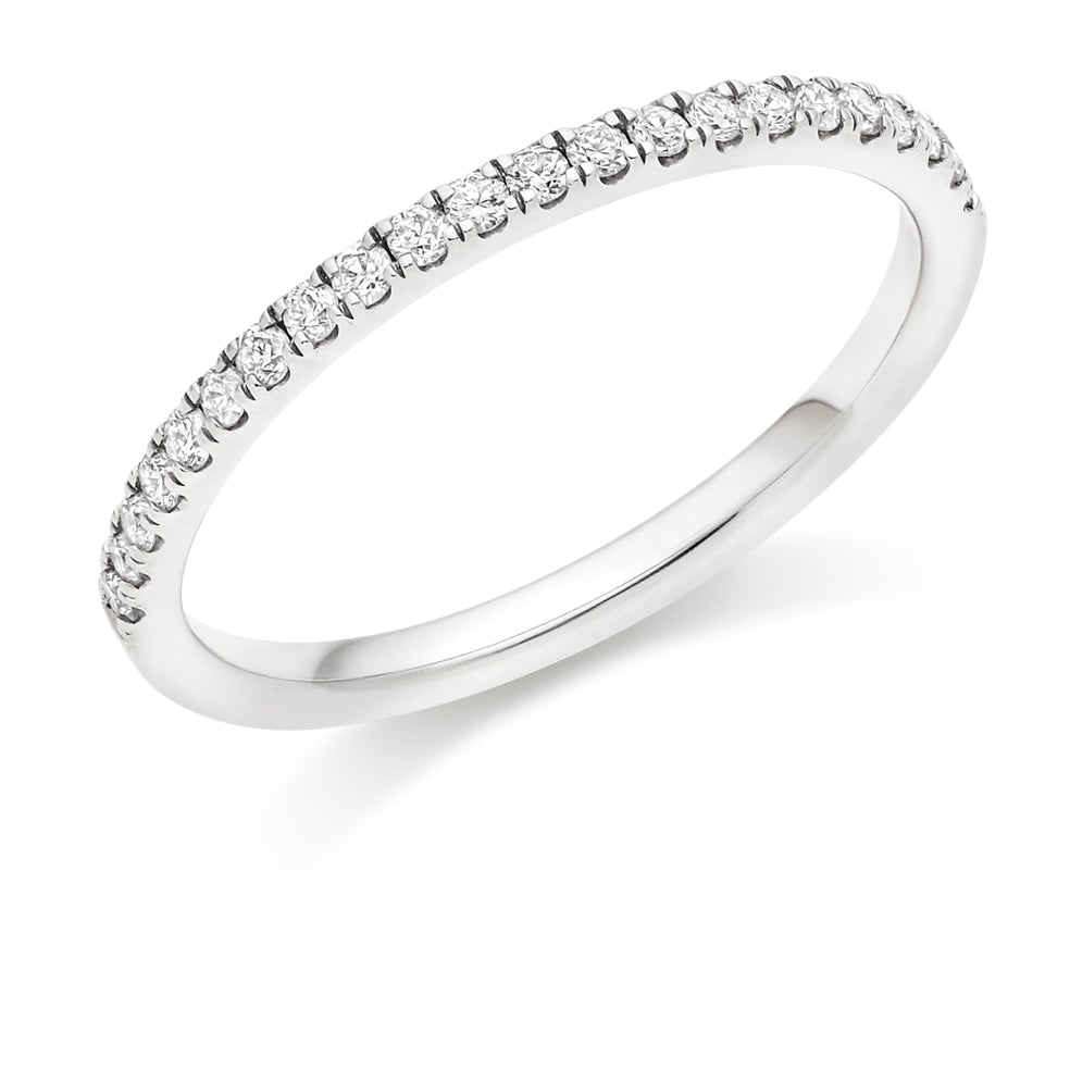 Micro-claw-Set Half Eternity Ring, 0.25ct total (HET4014A) in White Gold