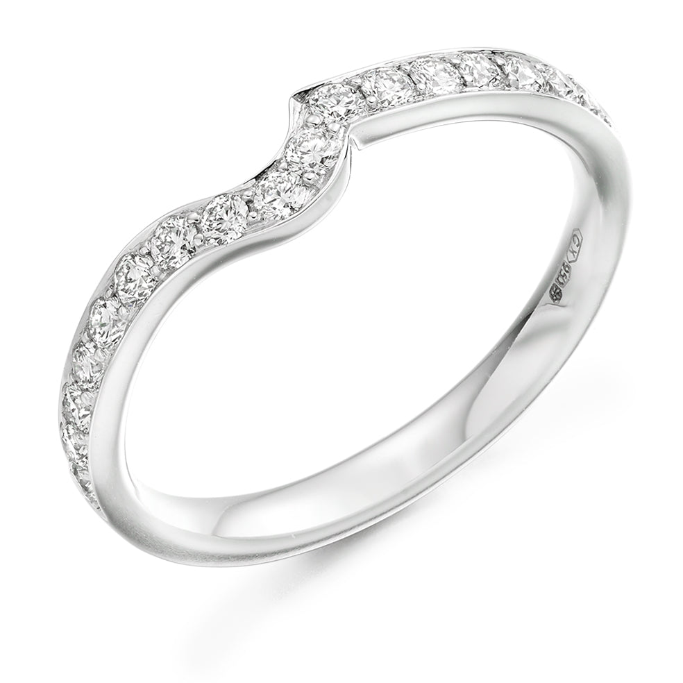 Grain-Set Half Eternity Ring, 0.25ct total (HET4034A) in White Gold
