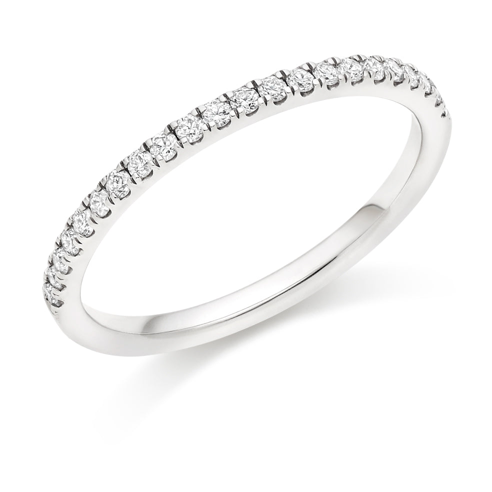 Micro-claw-Set Half Eternity Ring, 0.25ct total (HET4039A) in White Gold