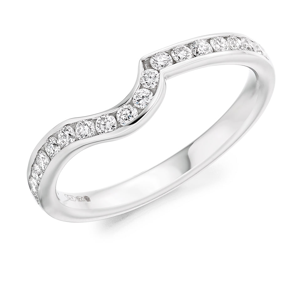 Channel-Set Half Eternity Ring, 0.25ct total (HET4142A) in White Gold