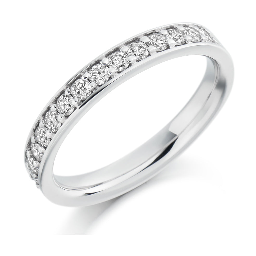 Grain-Set Half Eternity Ring, 0.30ct total (HET4297A) in White Gold