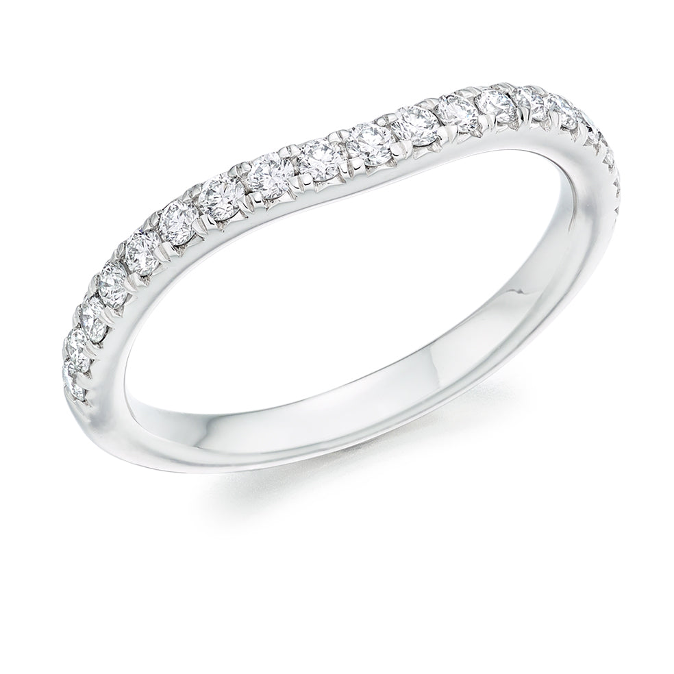 Micro-claw-Set Half Eternity Ring, 0.35ct total (HET4351A) in White Gold