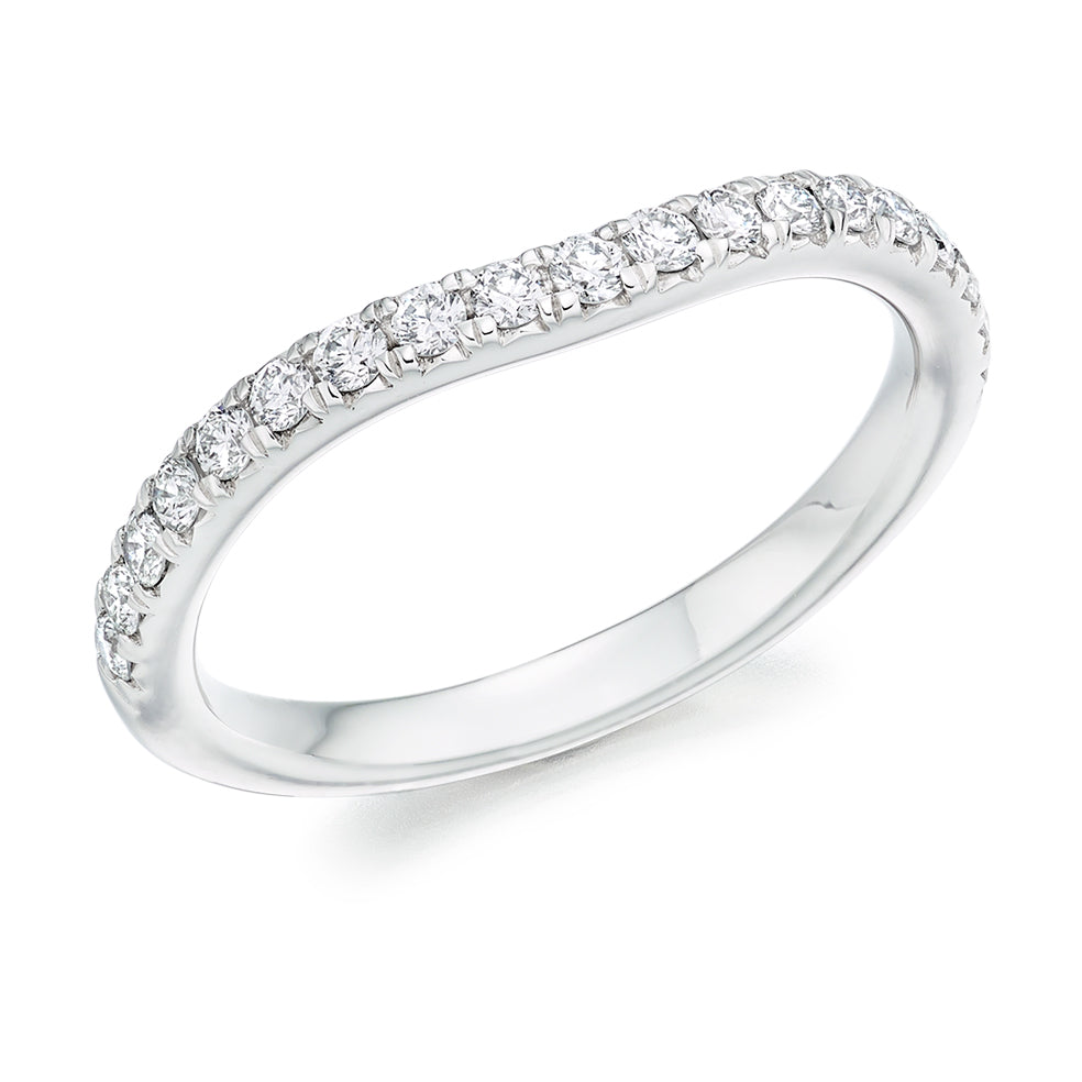 Micro-claw-Set Half Eternity Ring, 0.35ct total (HET4353A) in White Gold