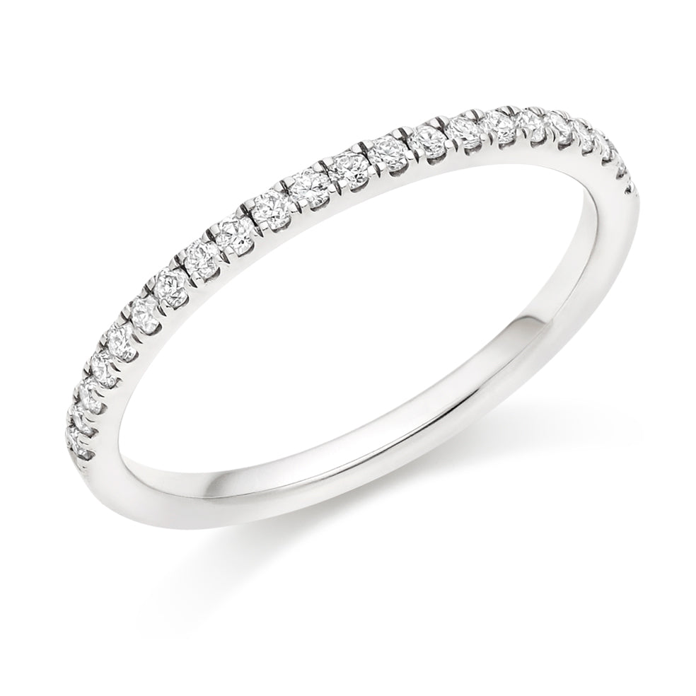 Micro-claw-Set Half Eternity Ring, 0.25ct total (HET4528A) in White Gold