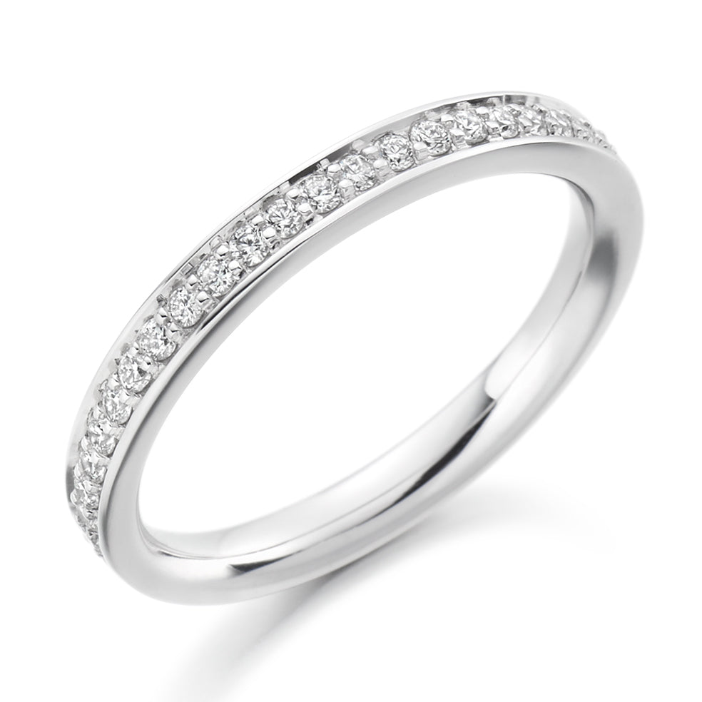 Grain-Set Half Eternity Ring, 0.25ct total (HET4606A) in White Gold