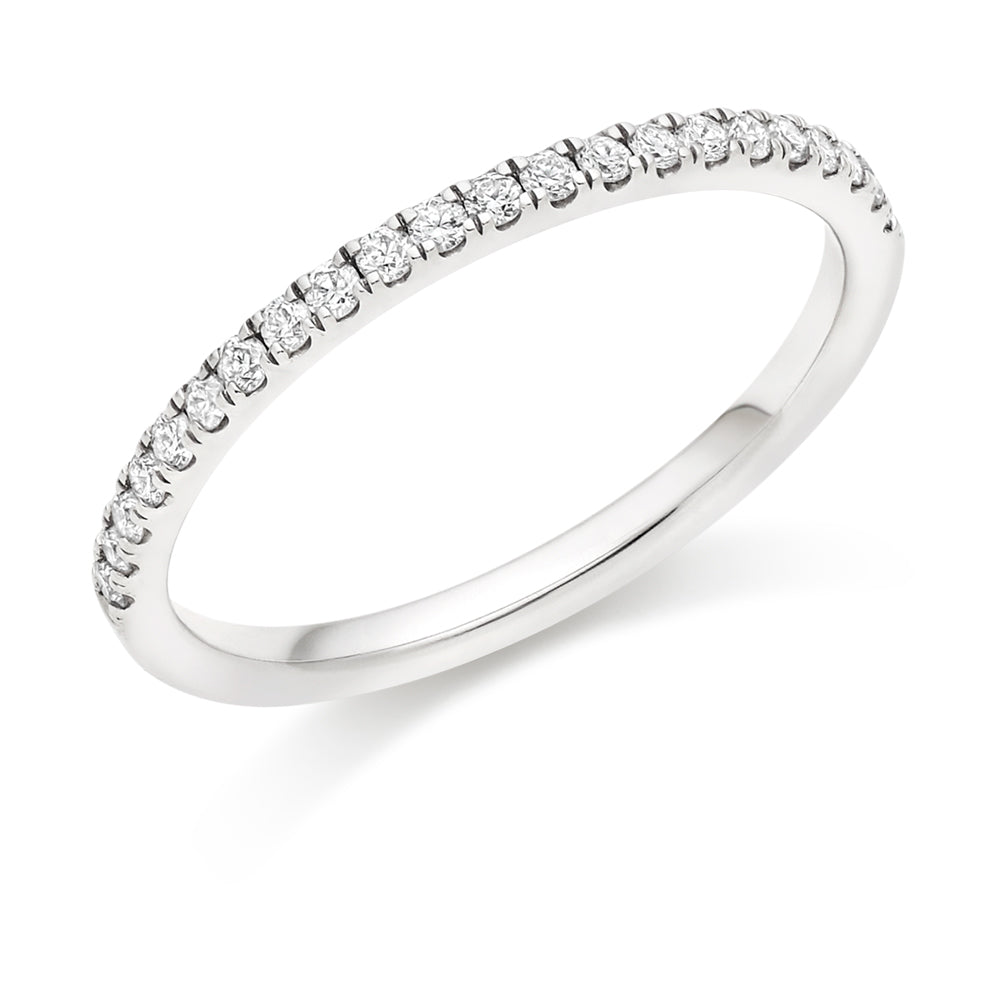 Micro-claw-Set Half Eternity Ring, 0.25ct total (HET4694A) in White Gold