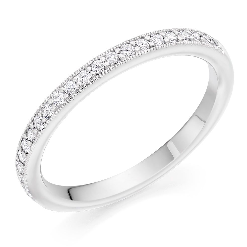 Grain-Set Half Eternity Ring, 0.30ct total (HET4748A) in White Gold