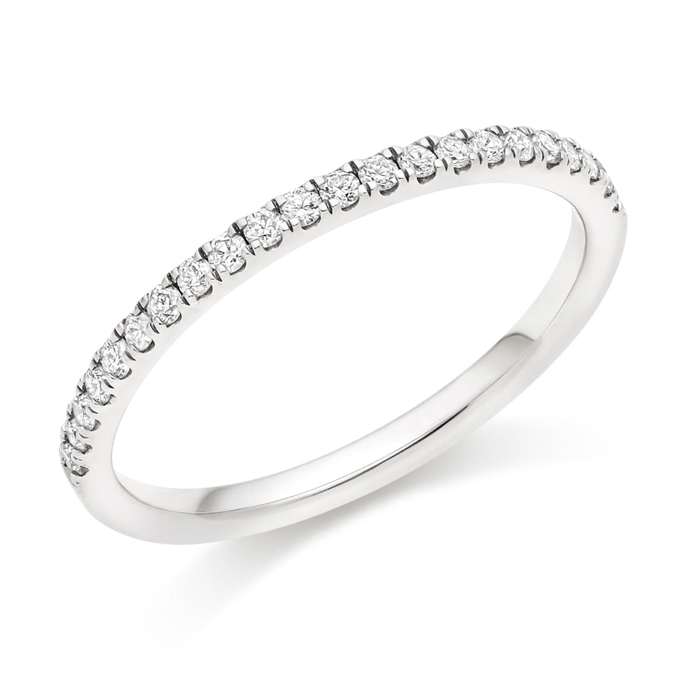 Micro-claw-Set Half Eternity Ring, 0.25ct total (HET4812A) in White Gold