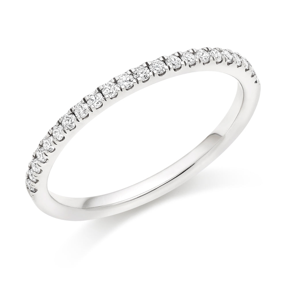 Micro-claw-Set Half Eternity Ring, 0.25ct total (HET5141A) in White Gold