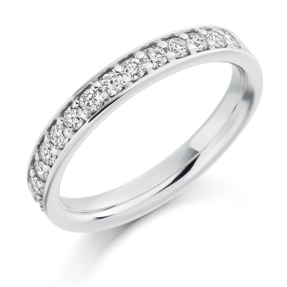 Grain-Set Half Eternity Ring, 0.30ct total (HET5254A) in White Gold