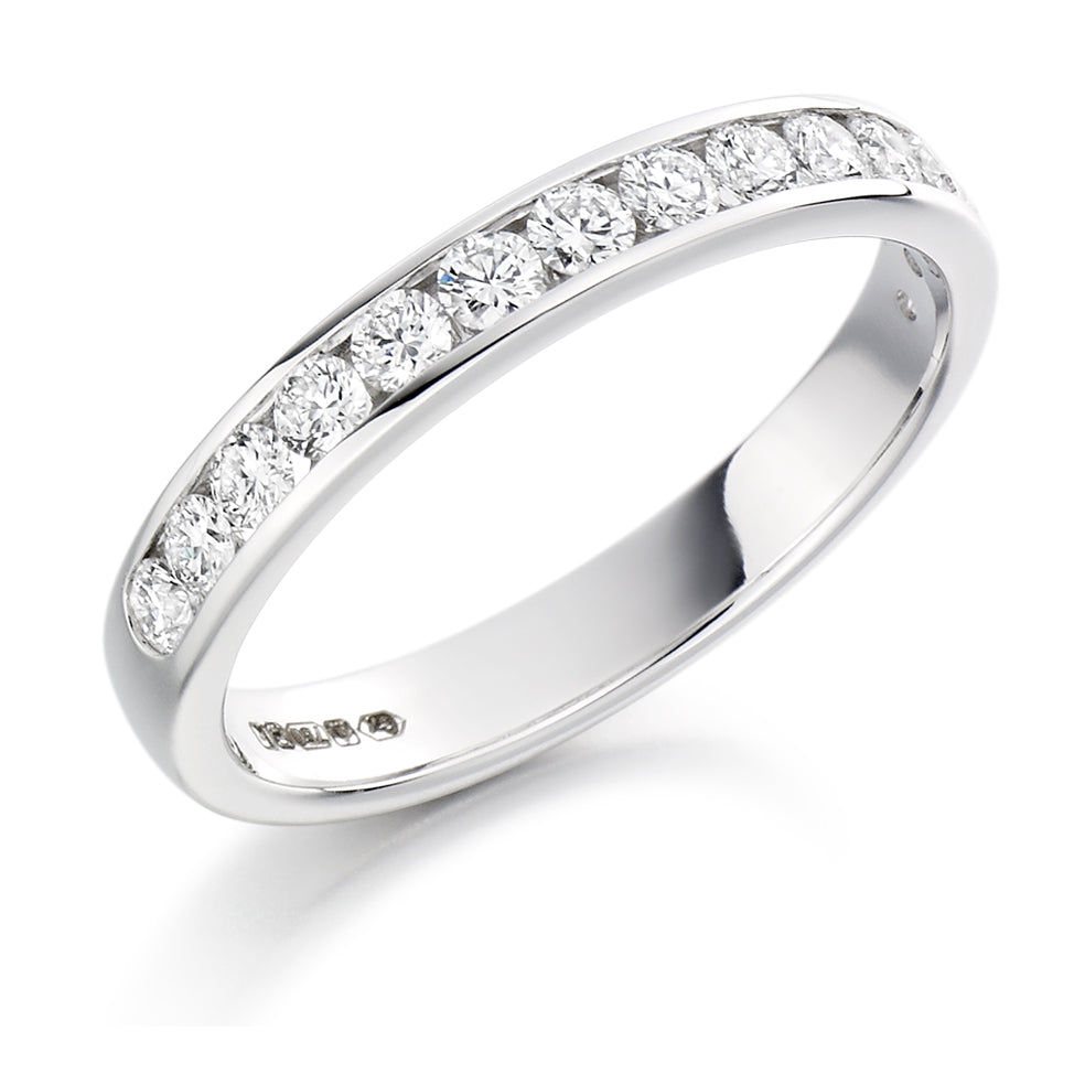 Channel-Set Half Eternity Ring, 0.40ct total (HET5397A) in White Gold
