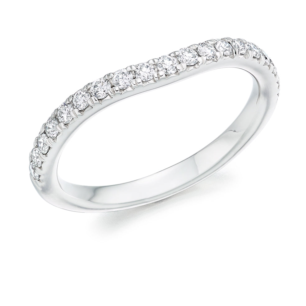 Micro-claw-Set Half Eternity Ring, 0.25ct total (HET5414A) in White Gold
