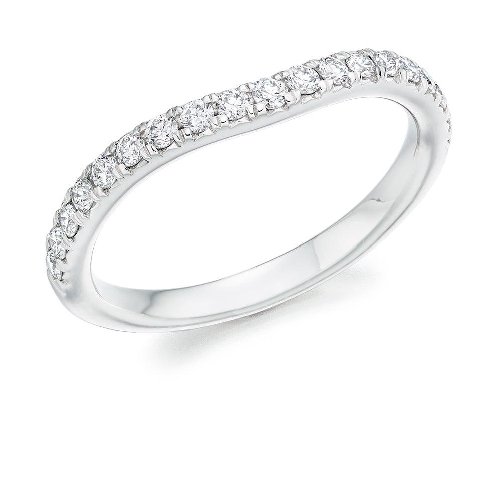 Micro-claw-Set Half Eternity Ring, 0.25ct total (HET5415A) in White Gold