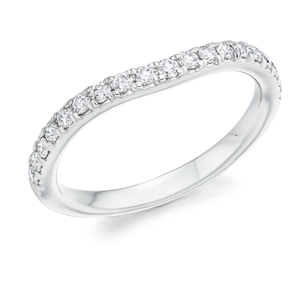 Micro-claw-Set Half Eternity Ring, 0.25ct total (HET5416A) in White Gold