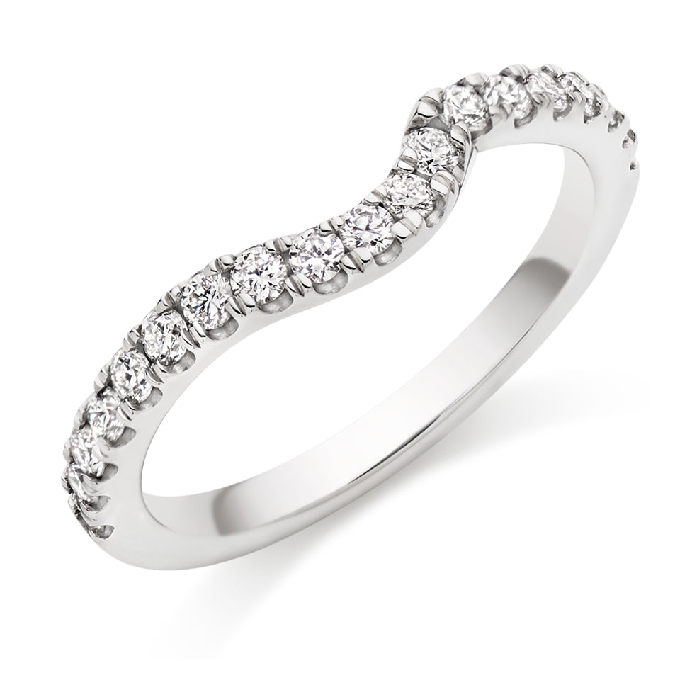 Micro-claw-Set Half Eternity Ring, 0.50ct total (HET6166A) in White Gold