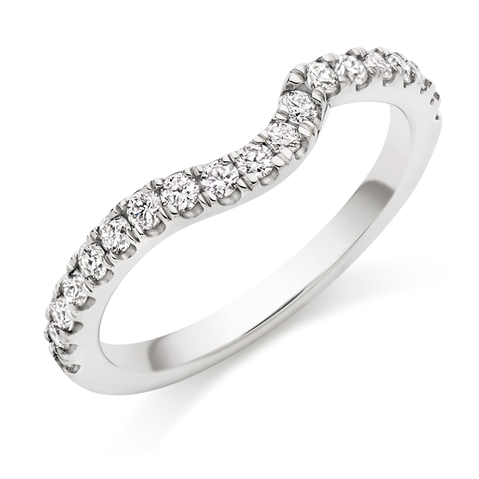 Micro-claw-Set Half Eternity Ring, 0.50ct total (HET6167A) in White Gold