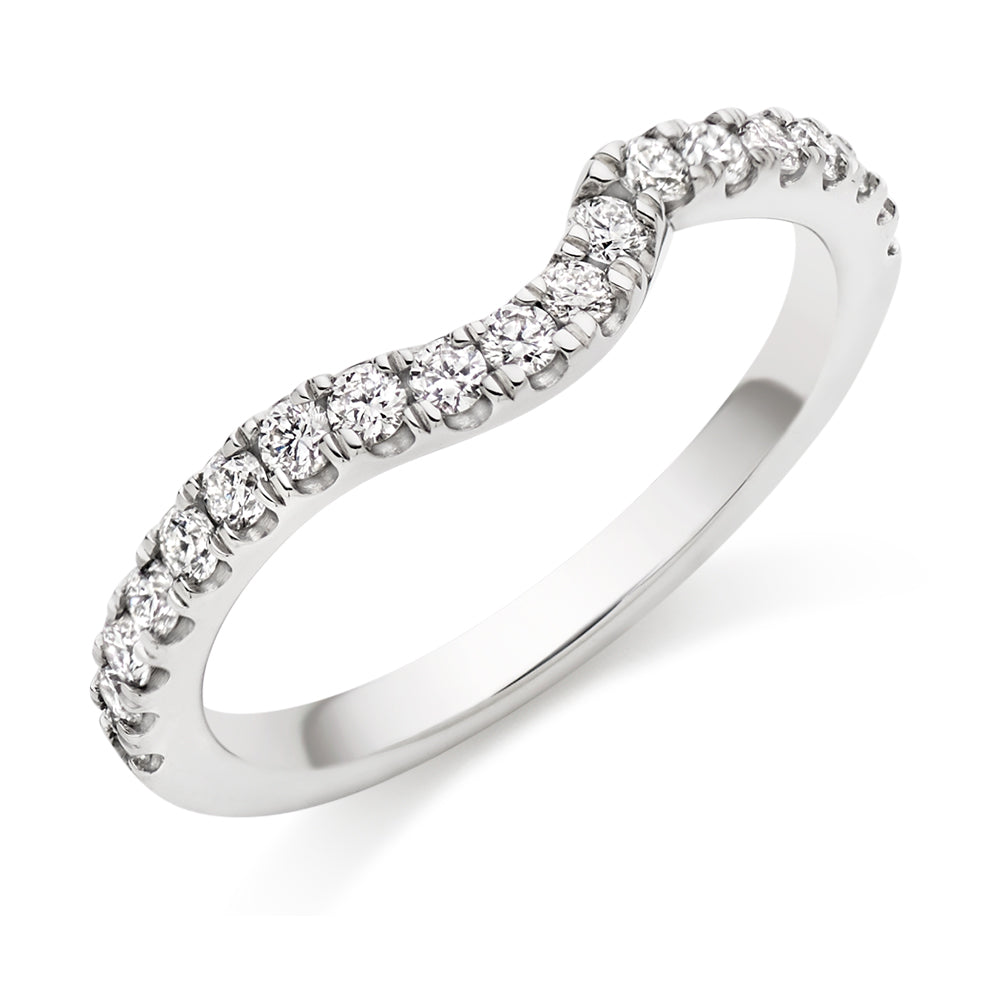 Micro-claw-Set Half Eternity Ring, 0.50ct total (HET6168A) in White Gold