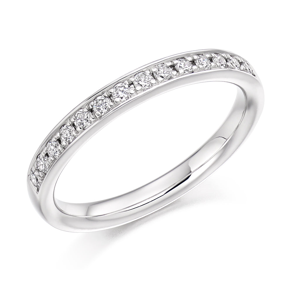 Grain-Set Half Eternity Ring, 0.30ct total (HET6204A) in White Gold