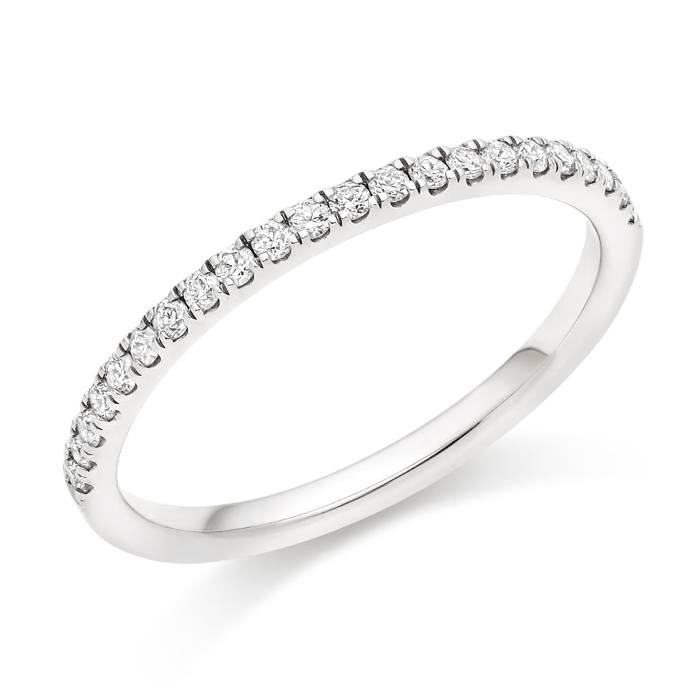 Micro-claw-Set Half Eternity Ring, 0.30ct total (HET6344A) in White Gold