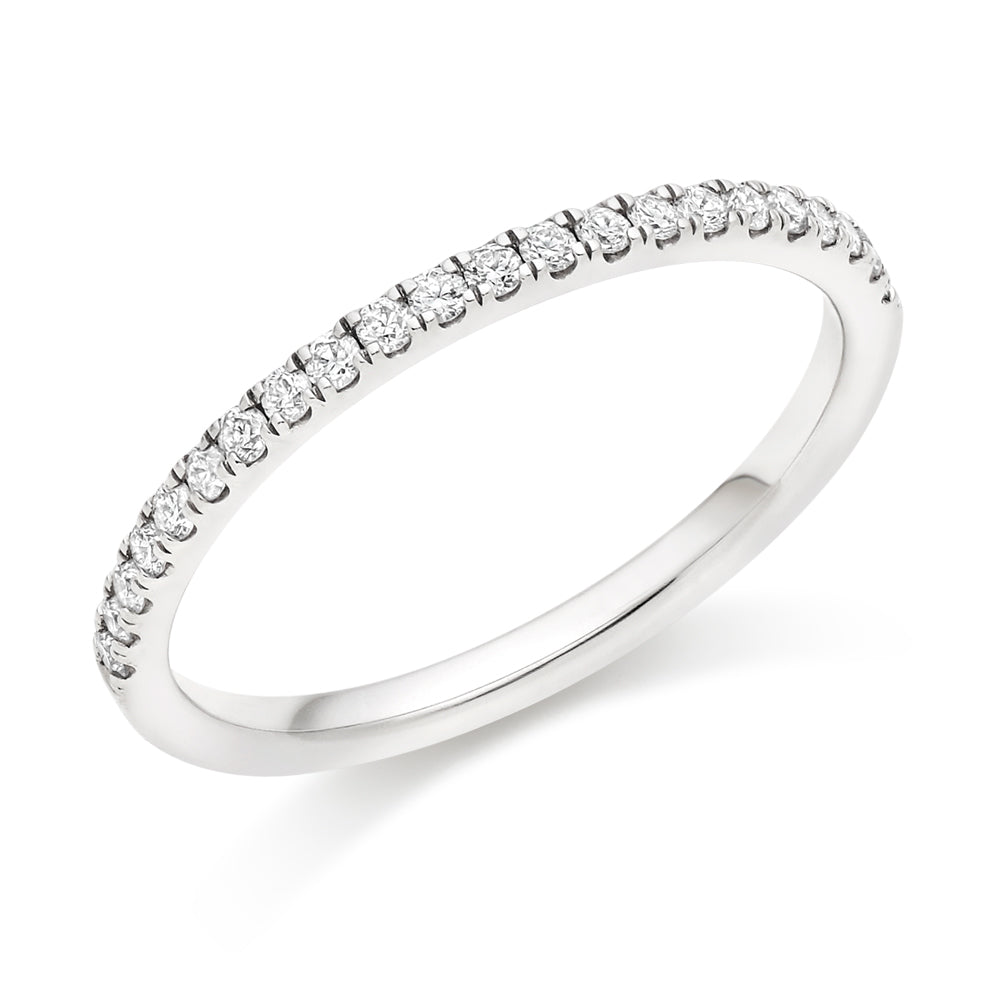 Micro-claw-Set Half Eternity Ring, 0.25ct total (HET6412A) in White Gold