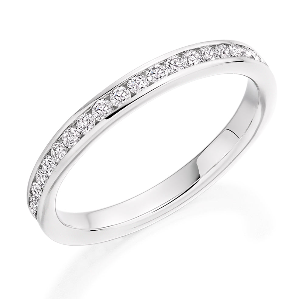 Channel-Set Half Eternity Ring, 0.25ct total (HET7485A) in White Gold
