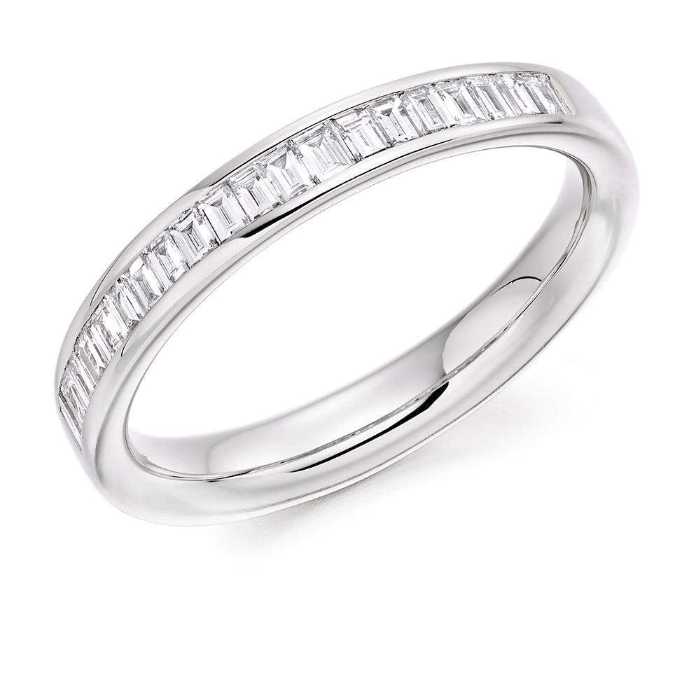 Channel-Set Half Eternity Ring, 0.4ct total (HET8005) in White Gold