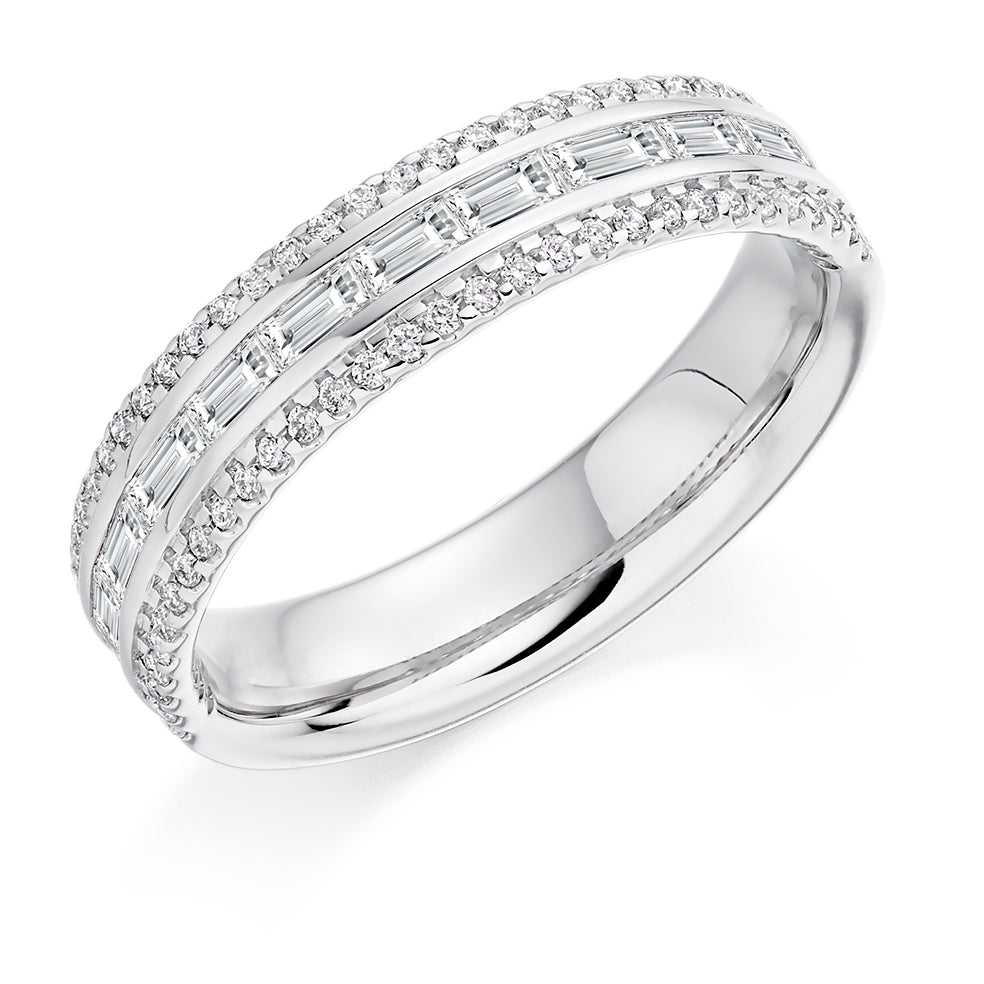 Channel-Set Half Eternity Ring, 0.6ct total (HET8167) in White Gold