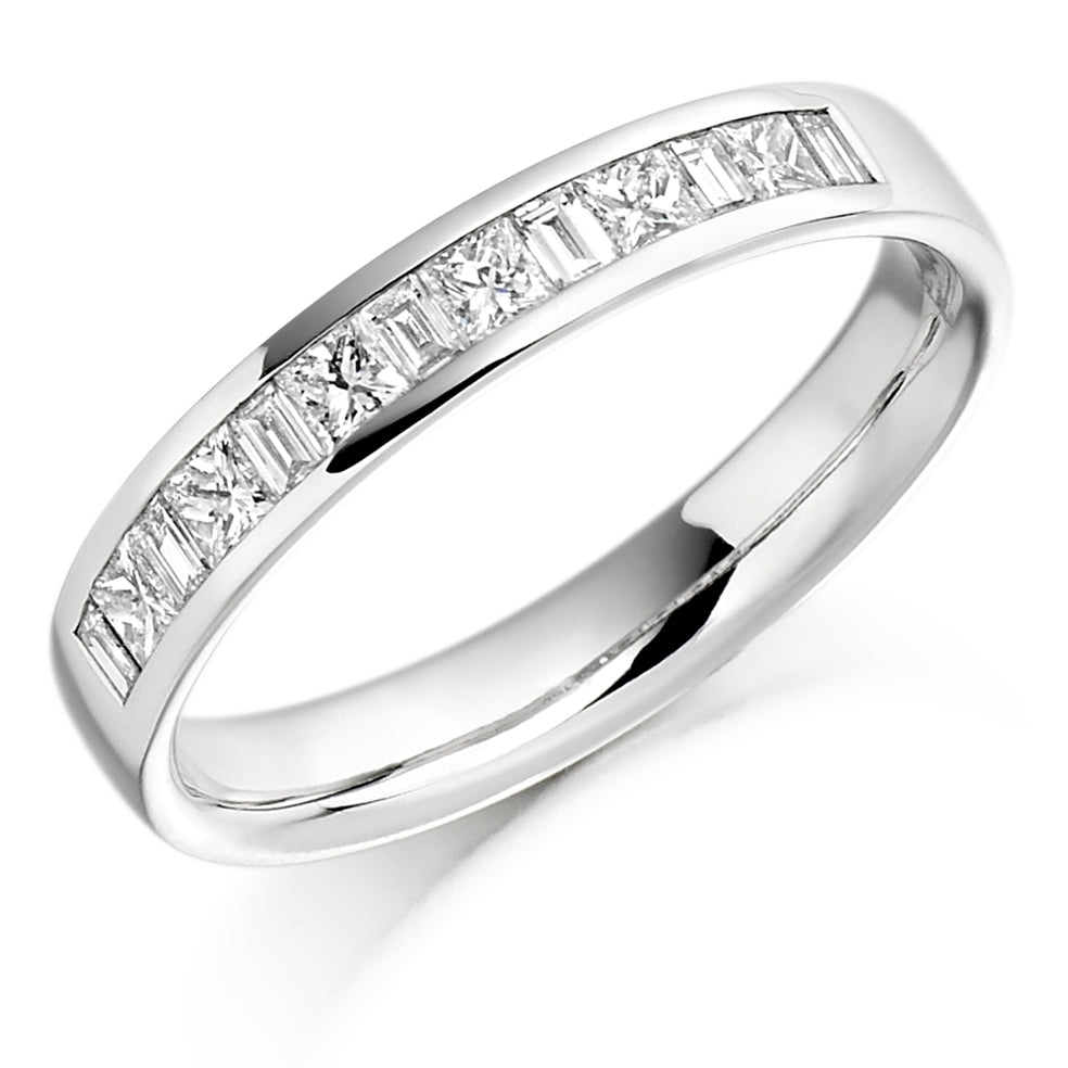 Channel-Set Half Eternity Ring, 0.5ct total (HET917) in White Gold