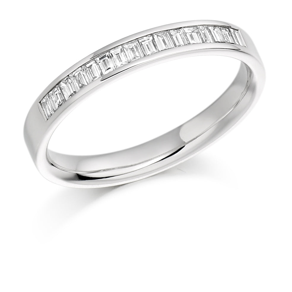 Channel-Set Half Eternity Ring, 0.33ct total (HET924) in White Gold
