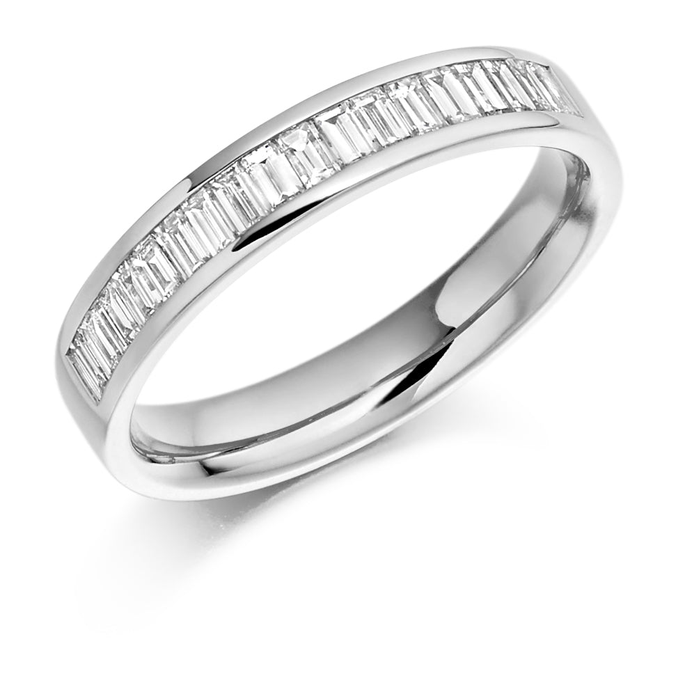 Channel-Set Half Eternity Ring, 0.56ct total (HET925) in White Gold