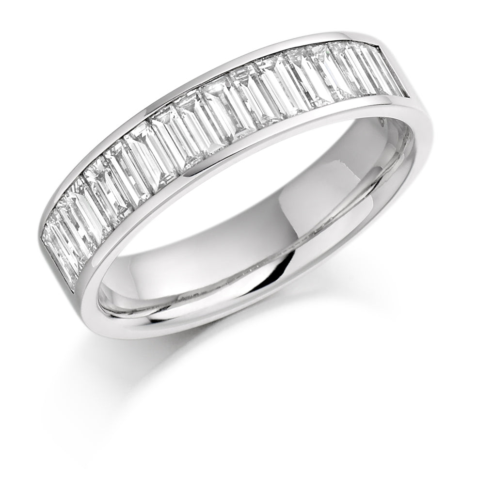 Channel-Set Half Eternity Ring, 1.0ct total (HET927) in White Gold
