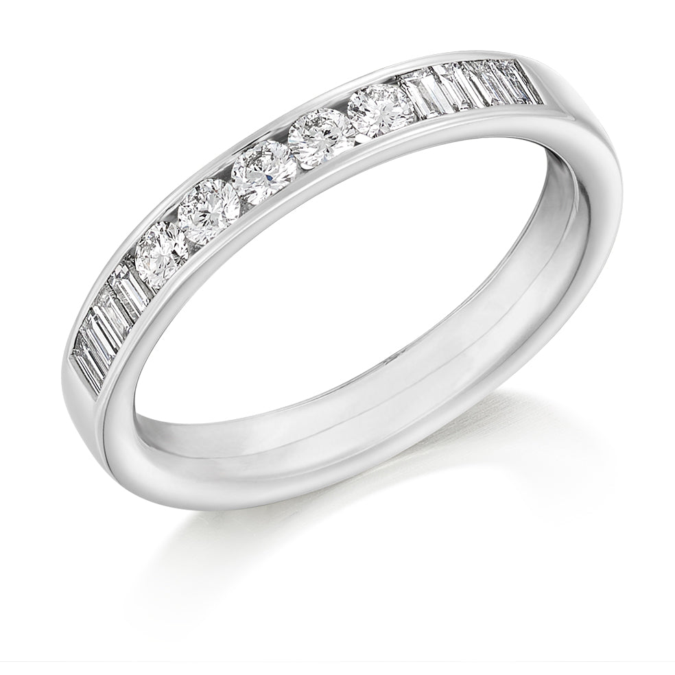 Channel-Set Half Eternity Ring, 0.5ct total (HET9326) in White Gold